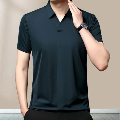 Men’s Casual Lapel Breathable Wrinkle-free T-shirt(PACK OF 4)
