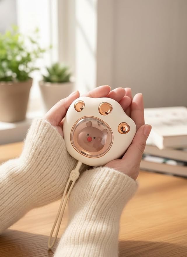 Eco-Friendly Cat Paw Hand Warmer: USB, Reusable & Long-Lasting