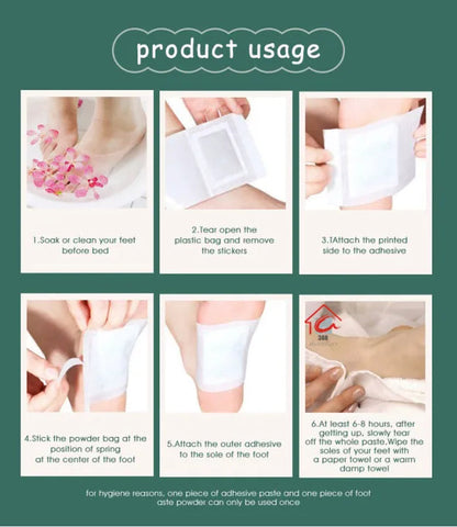 100% 🥉 Pure Sole Herbal & Gentle Ingredient Detox Foot Pads  BUY 10 GET 20 FREE (Pack of 30)