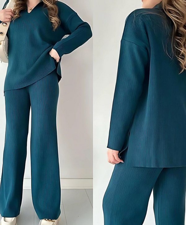 Elara Ribbed Co-Ord Set – Premium