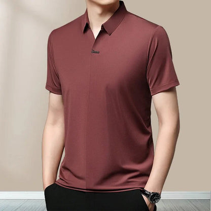 Men’s Casual Lapel Breathable Wrinkle-free T-shirt(PACK OF 4)