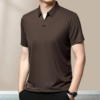 Men’s Casual Lapel Breathable Wrinkle-free T-shirt(PACK OF 4)