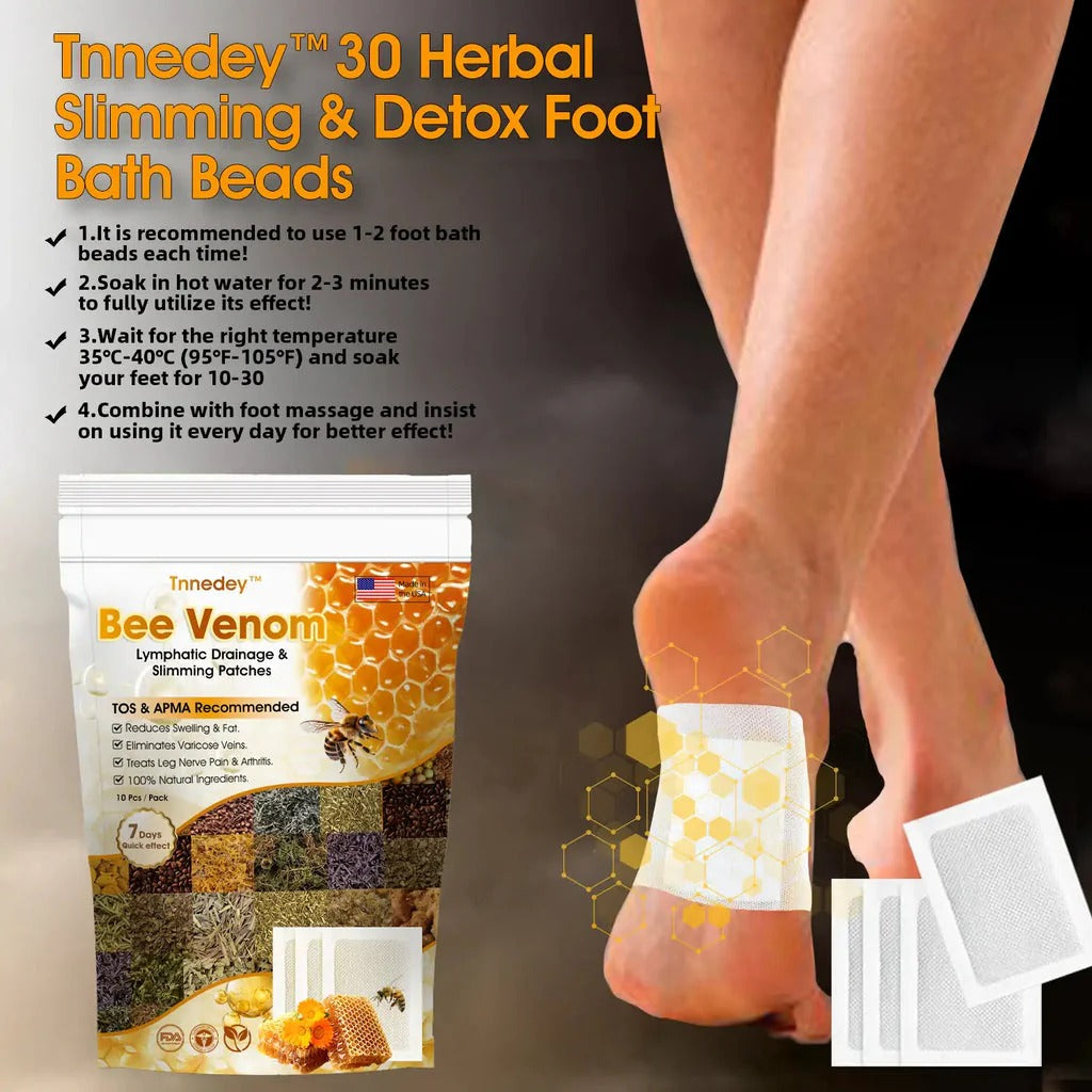 Bee Venom Lymphatic Drainage & Slimming Foot Patches (Buy 10 Get 10 Free)